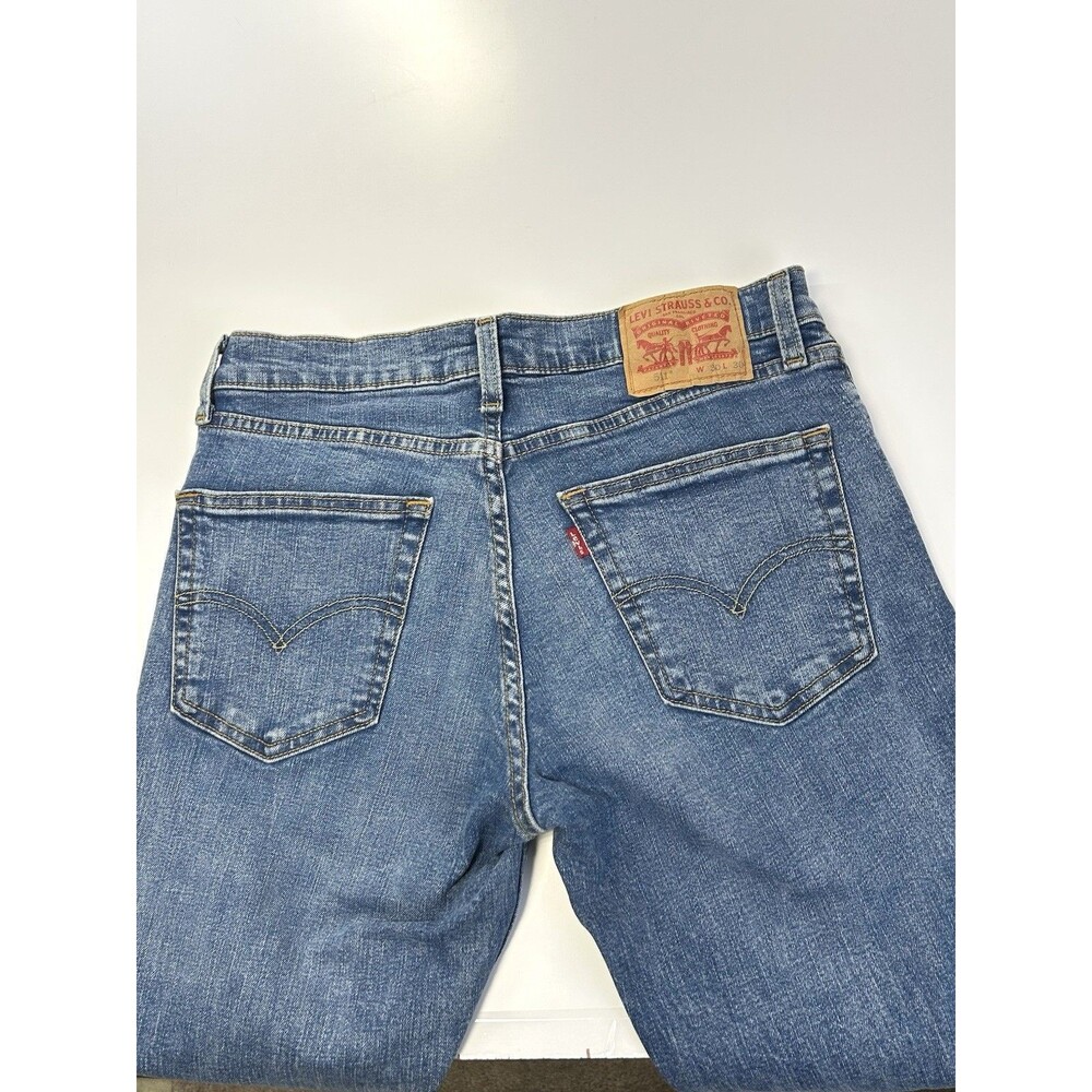 LEVIS Premium 511 Denim Blue Jeans 30x30 Pre-Owned - Picture 3 of 14
